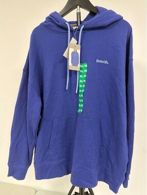 Bench Men's XL Blue Pullover Hoodie with Kangaroo Pocket 0014